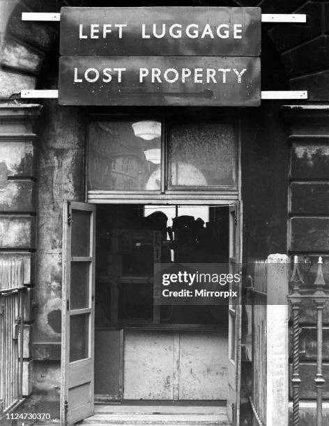 Railway stations left luggage and lost property. Birmingham, West Midlands. Circa 1965.