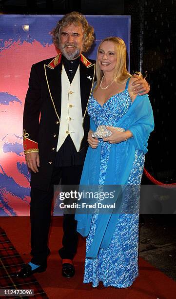 Billy Connolly and wife Pamela Stevenson during Bafta Tribute to Billy Connolly at BBC Television Centre in London, Great Britain.