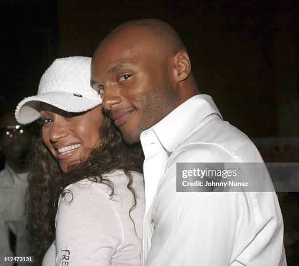 Chante Moore and Kenny Lattimore during Annual Phat Farm Party - August 30, 2005 at Little Buddha Bar in Las Vegas, Nevada, United States.
