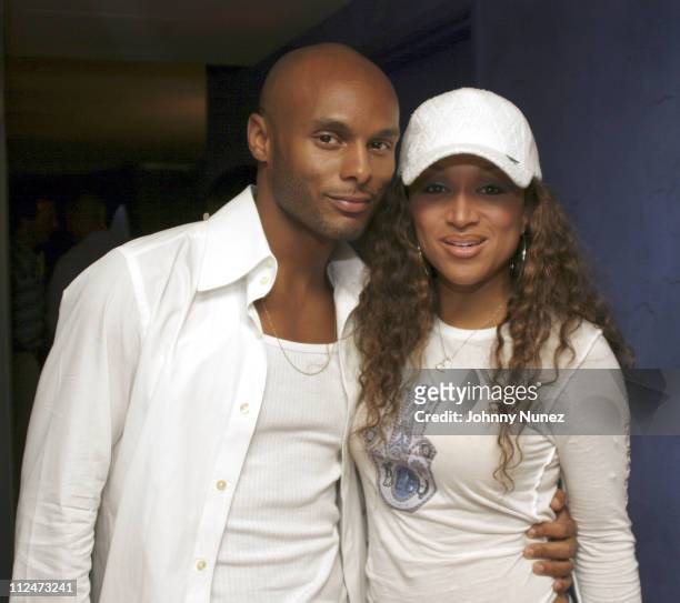Kenny Lattimore and Chante Moore during Andre Harrell Hosts Launch of Champagne and Bubbles Collections at Palms Real World Suite in Las Vegas,...