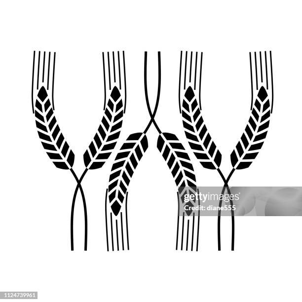 wheat design element - ear of wheat stock illustrations
