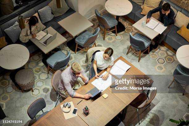 Business professionals working in creative office