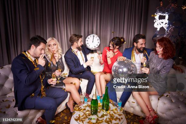 group of people at new year's party. krakow, poland - anna of poland stock pictures, royalty-free photos & images