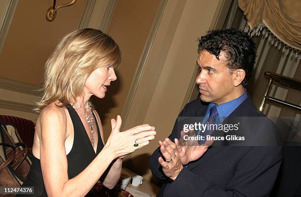 Debby Boone and Brian Stokes Mitchell during Brian Stokes Mitchell Greets Guests at His Show "Love/Life" at Feinstein's at The Regency Hotel in New...