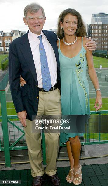 Annabel Croft with De Beers' MD Gary Ralfe, who is also her tennis partner, at the Queen's Tennis Club in Kensington, London. The former number one...