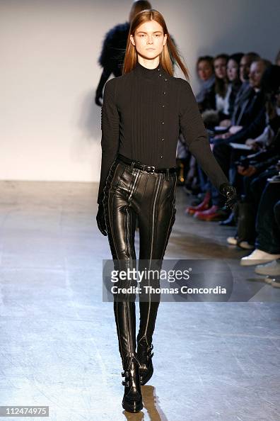 Model Kasia Struss walks the runway wearing the Phi Fall 2009 during ...