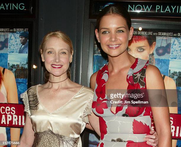 Patricia Clarkson and Katie Holmes during "Pieces of April" - New York City Premiere at Landmark's Sunshine Theater in New York City, New York,...