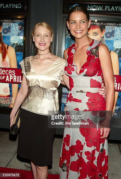 Patricia Clarkson and Katie Holmes during "Pieces of April" - New York City Premiere at Landmark's Sunshine Theater in New York City, New York,...