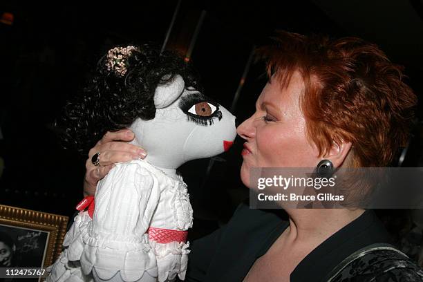 Maureen McGovern and her "Mabel" bear from "Pirates of Penzance"