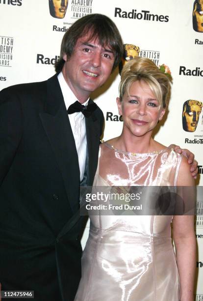 Neil Morrissey with Lesley Ash during 50th Annual BAFTA Television Awards - Press Room at Grosvenor House Hotel in London, United Kingdom.