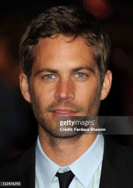 Actor Paul Walker attends the UK Premiere of "Fast & Furious" at the Vue West End on March 18, 2009 in London, England.