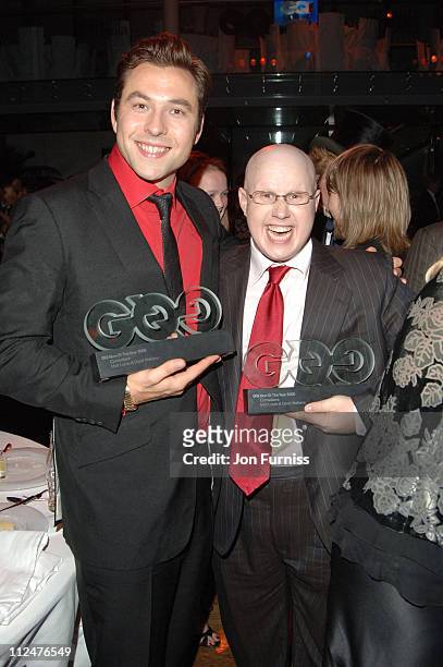 David Walliams and Matt Lucas during 2005 GQ Men of the Year Awards - After Party in London, Great Britain.