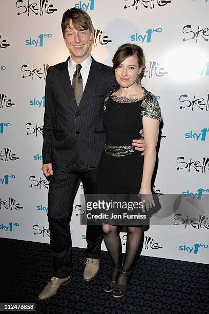 Actress Kelly Macdonald with her husband Dougie Payne attend the "Skellig" VIP Screening at the Curzon Mayfair cinema on March 25, 2009 in London,...