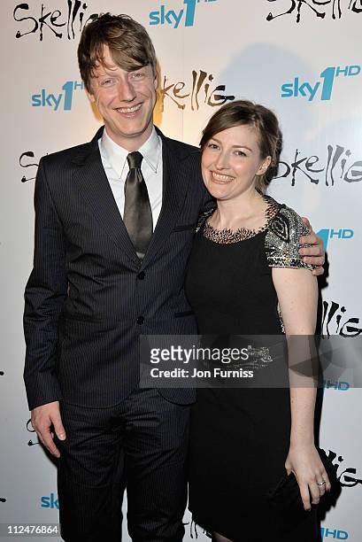 Actress Kelly Macdonald with her husband Dougie Payne attend the "Skellig" VIP Screening at the Curzon Mayfair cinema on March 25, 2009 in London,...