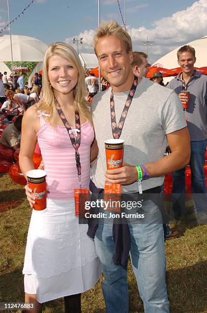 Ben Fogal and Vanessa Nimmo of Big Brother 5 UK during 2004 V Festival Chelmsford - Day 2 - Virgin Mobile Louder Lounge at Hylands Park in...
