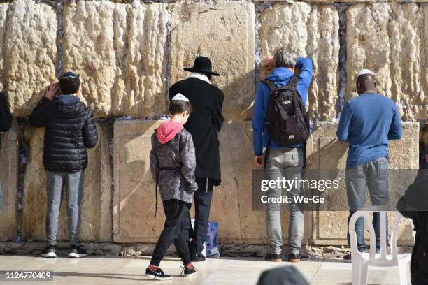 western wall jerusalem - yarmulke stock pictures, royalty-free photos & images