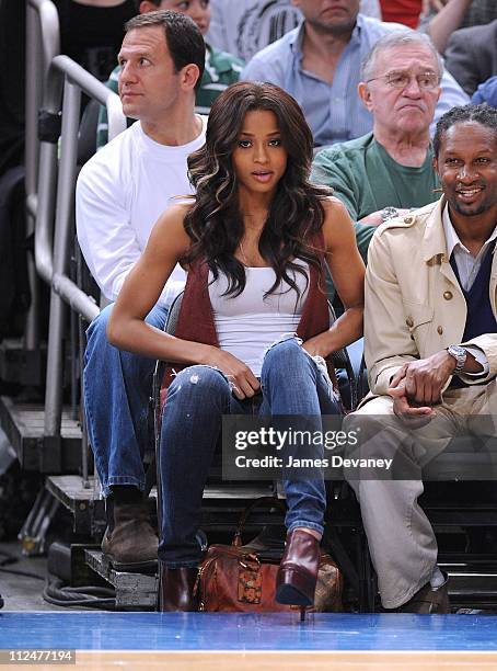 Ciara attends New Orleans Hornets vs New York Knicks game at Madison Square Garden on March 27, 2009 in New York City.