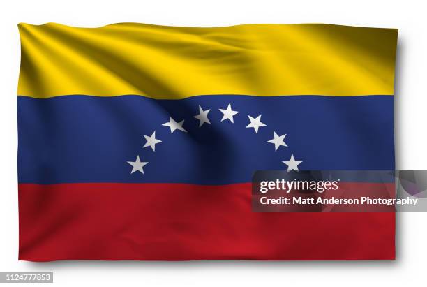 flag of venezuela on white - venezuela flag stock pictures, royalty-free photos & images