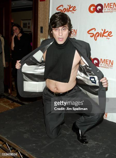 Mo Rocca during Spike TV Presents the 2003 GQ Men of the Year Awards - Press Room at The Regent Wall Street in New York City, New York, United States.