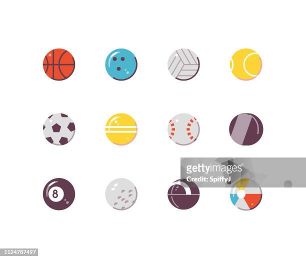 sports balls - foule stock illustrations