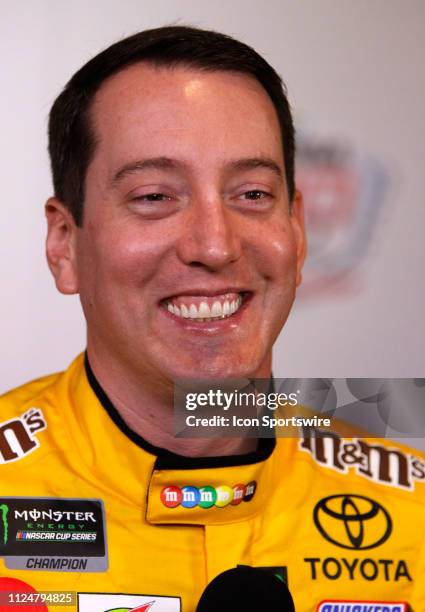 Kyle Busch, Joe Gibbs Racing, Toyota Camry M&M's Chocolate Bar during Media Day on February 13, 2019 at Daytona International Speedway in Daytona...