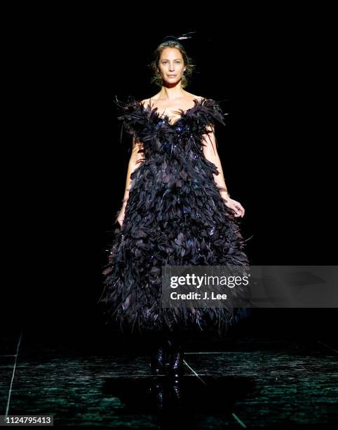 Christy Turlington walks the runway at the Marc Jacobs Show during New York Fashion Week on February 13, 2019 in New York City.