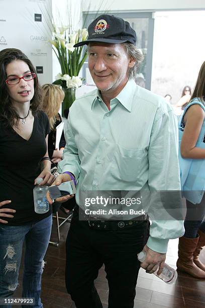 Cara Santa Maria and Television personality Bill Maher attend the Kari Feinsten Primetime Emmy Awards style lounge at Zune LA on September 17, 2009...