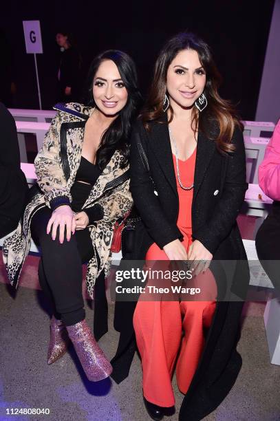 Angelina Pivarnick and Jennifer Aydin attend the Afffair front row during New York Fashion Week: The Shows at Gallery II at Spring Studios on...