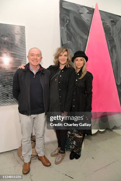 Martha Fiennes, Rochelle Vallese and Peter Muggleston attend the ALAC Premiere 10th Anniversary Edition Opening Night at Barker Hangar on February...