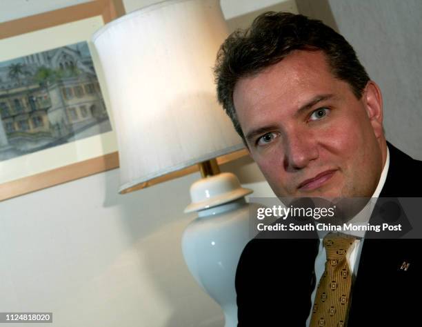 Interview with Director of HongKong Land Holdings, Ian Hawksworth, at his office. 23 APRIL 2004