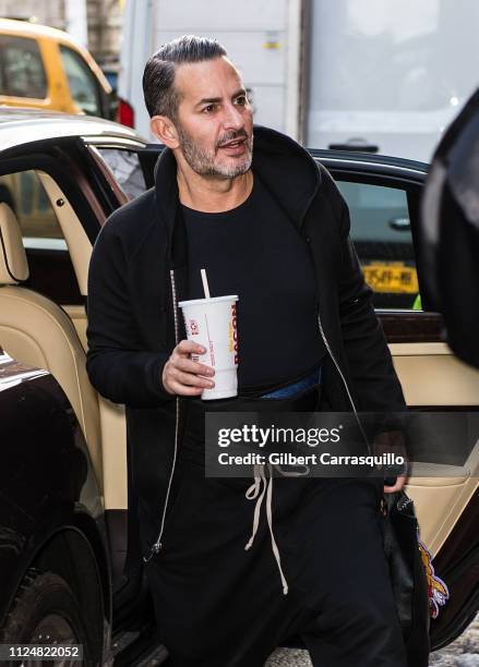 Fashion designer Marc Jacobs is seen arriving to Marc Jacobs Fashion Show during New York Fashion Week at Park Avenue Armory on February 13, 2019 in...
