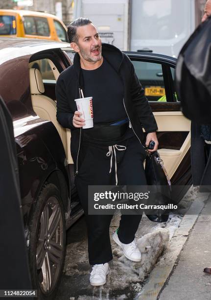 Fashion designer Marc Jacobs is seen arriving to Marc Jacobs Fashion Show during New York Fashion Week at Park Avenue Armory on February 13, 2019 in...
