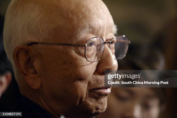 Raymond Chow, Chairman of Golden Harvest Entertainment in the p/c in Kowloon Hotel, TST. 21 May 2004