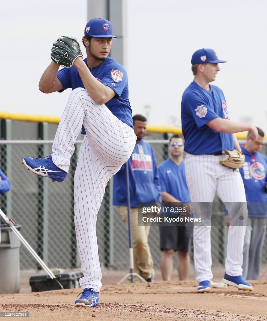 Baseball: Cubs' Darvish at training camp