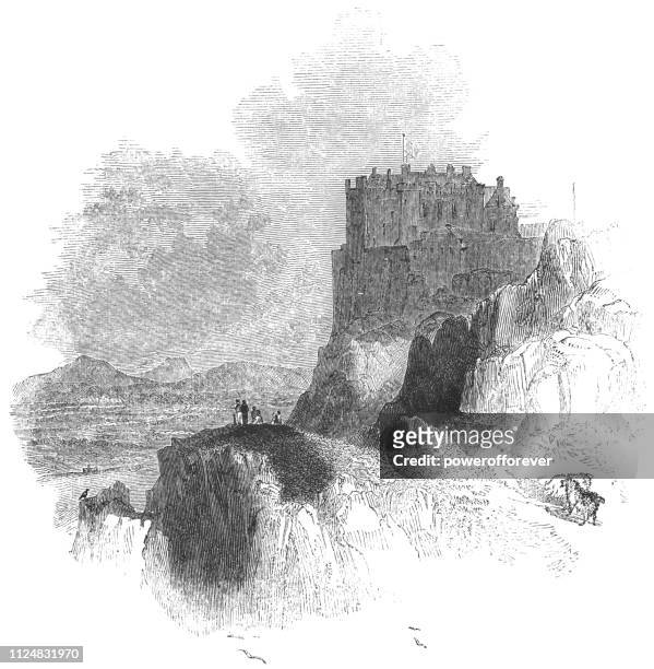 stirling castle in stirling, scotland - 17th century - stirling stock illustrations