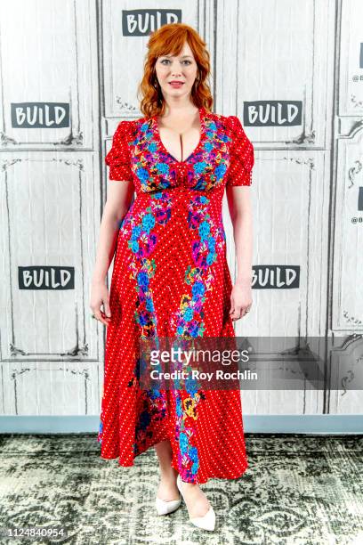 Actress Christina Hendricks discusses "Egg" with the Build Series at Build Studio on January 25, 2019 in New York City.