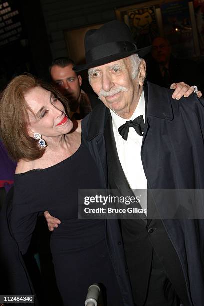 Helen Gurley Brown and David Brown, producer during "Dirty Rotten Scoundrels" Broadway Opening Night at The Imperial Theater in New York City, New...