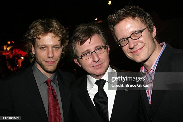 Adam Pascal , Thomas Schumacher, of Disney Theatricals, and Will Chase