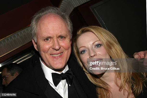 John Lithgow and Sherie Rene Scott during Opening Night Curtain Call and Party for "Dirty Rotten Scoundrels" on Broadway at Imperial Theater thenThe...