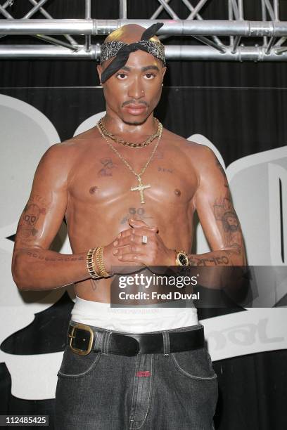 Tupac Shakur waxwork during Tupac Shakur - Waxwork Unveiling at Madame Tussaud's London at Madame Tussauds in London, Great Britain.