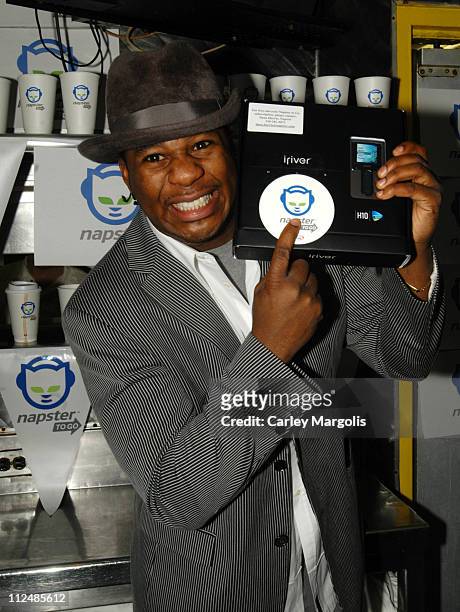 Robert Randolph of The Family Band during Napster Launches "Napster To Go" Cafe Tour with Free Music and MP3 Players at The Coffee Shop in New York...