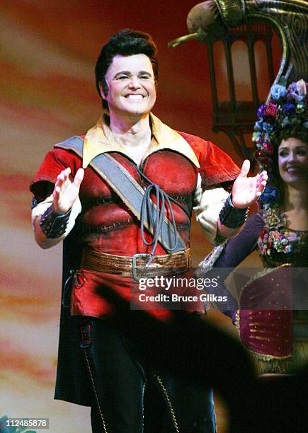 Donny Osmond during Donny Osmond's First Night in Disney's "Beauty and the Beast" at The Lunt-Fontanne Theater in New York City, New York, United...