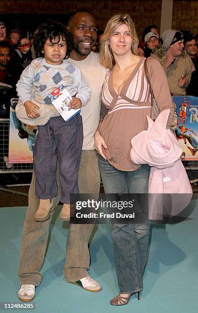 Gary Beadle and family during "Robots" London Premiere at Vue Cinema in London, Great Britain.