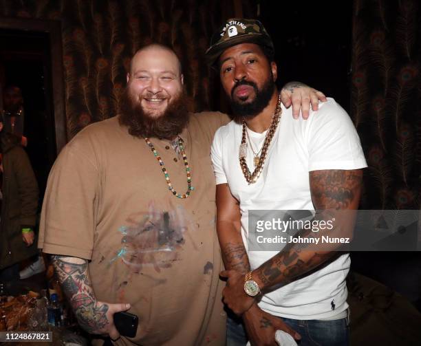 Action Bronson and Roc Marciano backstage at Irving Plaza on February 13, 2019 in New York City.