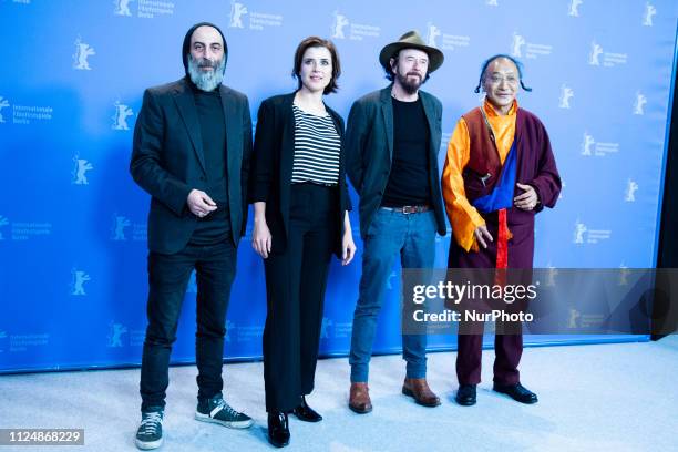 Ilker Abay, Eva-Maria Lemke, Uli M Schueppel and Lama Gelek Ngawang attends the 'The Breath'' photocall during the 69th Berlinale International Film...
