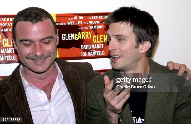 Liev Schreiber and Frederick Weller during "Glengarry Glen Ross" Meet the Cast Event - March 15, 2005 at Manhattan Theater Club Rehearsal Studios in...