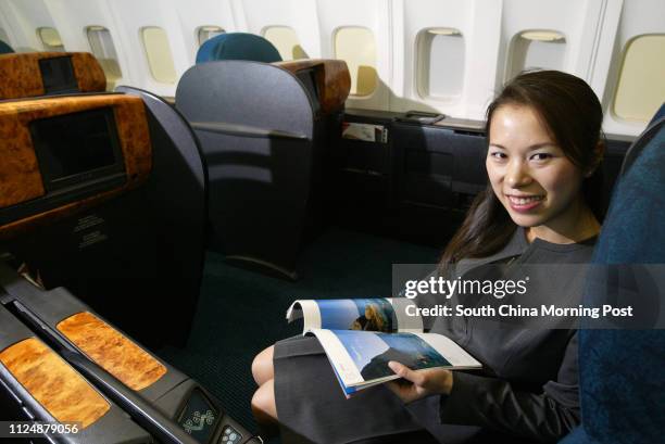 Sueann So, Cabin Crew Communications Executive of Cathay Pacific interviewed in Cathay City, Chap Lap Kok.16 November 2004.