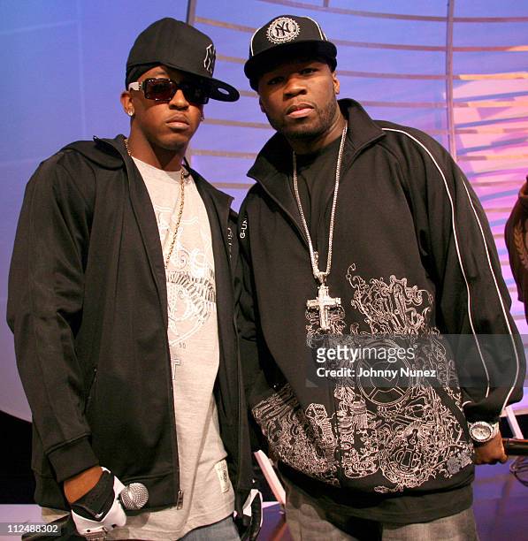 Hot Rod and 50 Cent during 50 Cent Visits BET's "106 & Park" - September 28, 2006 at BET Studios in New York City, New York, United States.