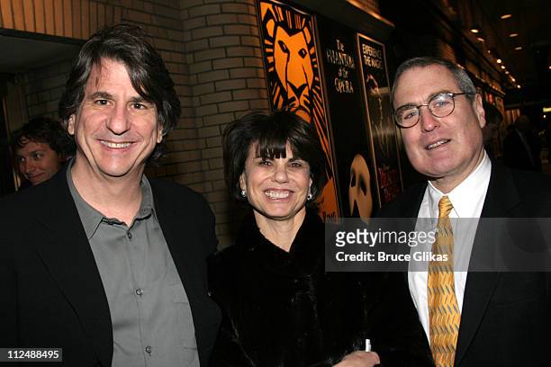 David Rockwell, Margo Lion and Todd Haimes during Monty Python's "Spamalot" Opening Night on Broadway - Arrivals at The Shubert Theater in New York...