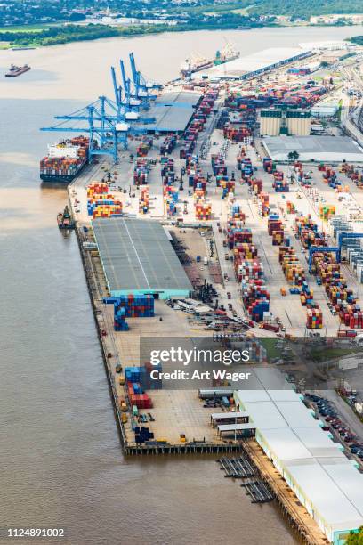 port of new orleans aerial - louisiana boat stock pictures, royalty-free photos & images